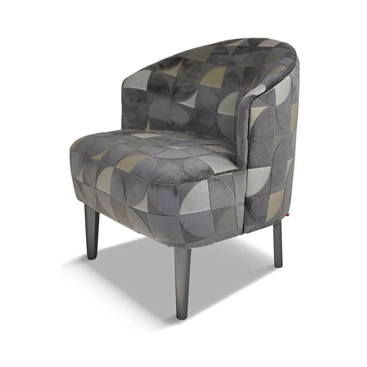 Nico - Fauteuil confortable en tissu et en bois fabriqué en France — vue 3