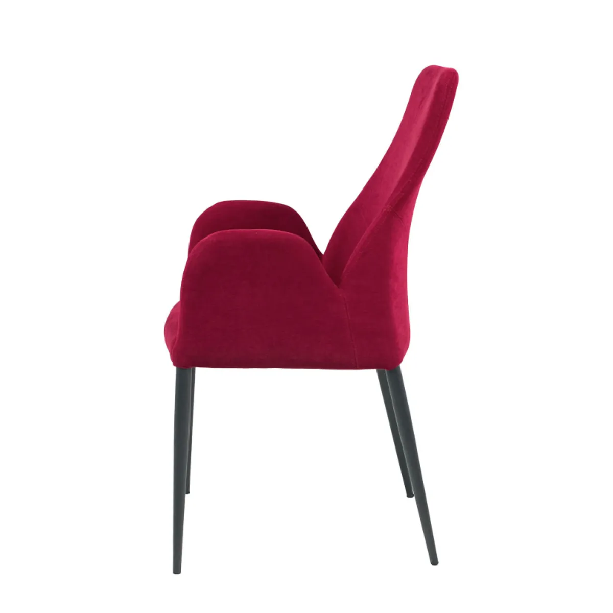 Bridge Mathilde - Fauteuil de salle à manger en tissu et métal — vue 5