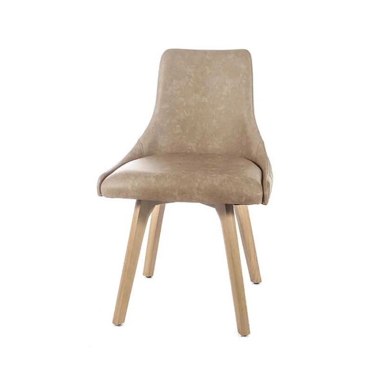Lars line - Chaise matelassée avec pieds en bois massif — vue 3