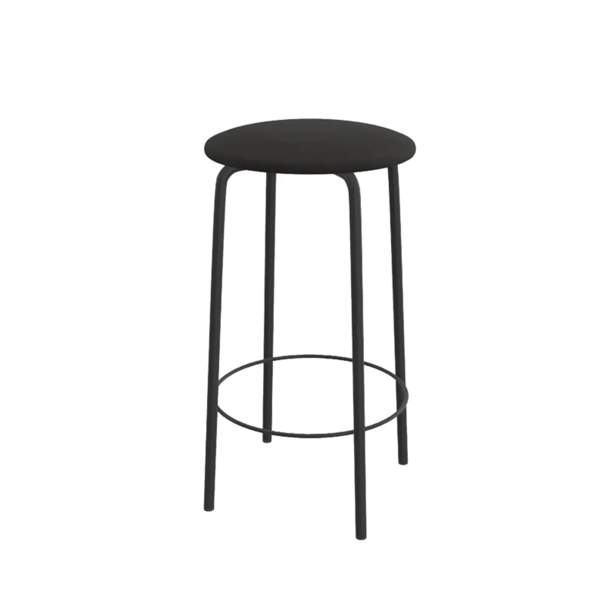 Nantes - Tabouret snack sans dossier assise en tissu rembourrée — vue 3