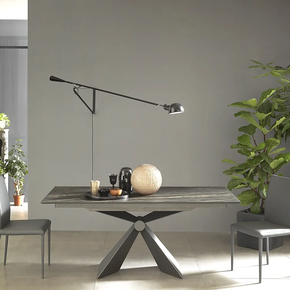 Sintesi - Table design italienne extensible en céramique — vue 3