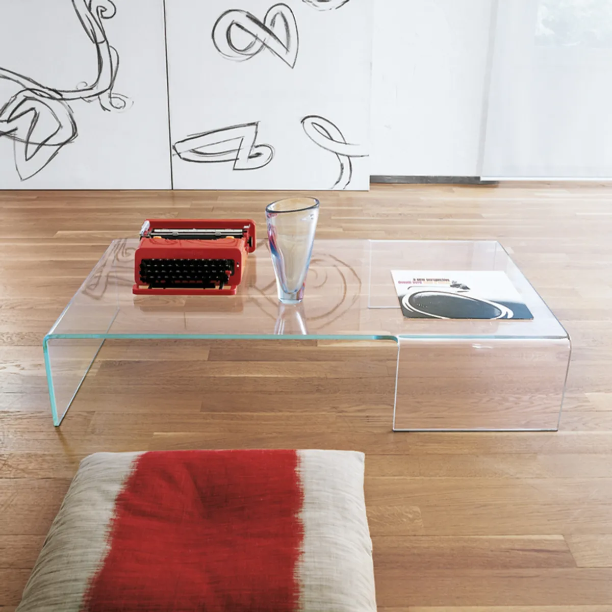 Spider Sovet® - Table basse design rectangulaire en verre — vue 5