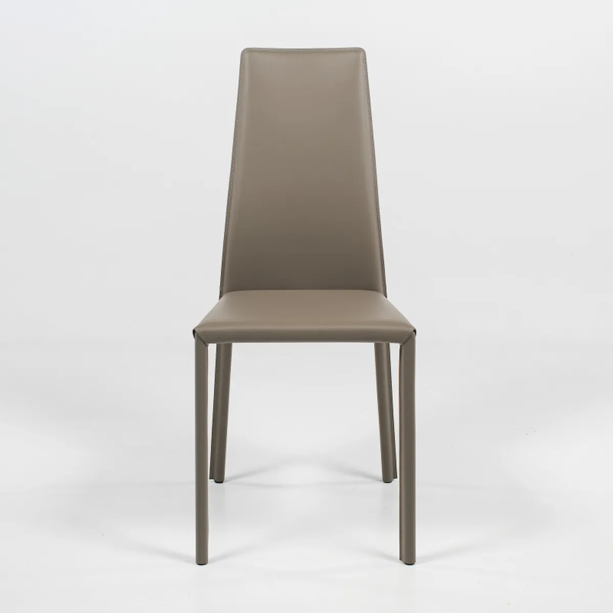 Monica - Chaise de séjour italienne en croûte de cuir — vue 3