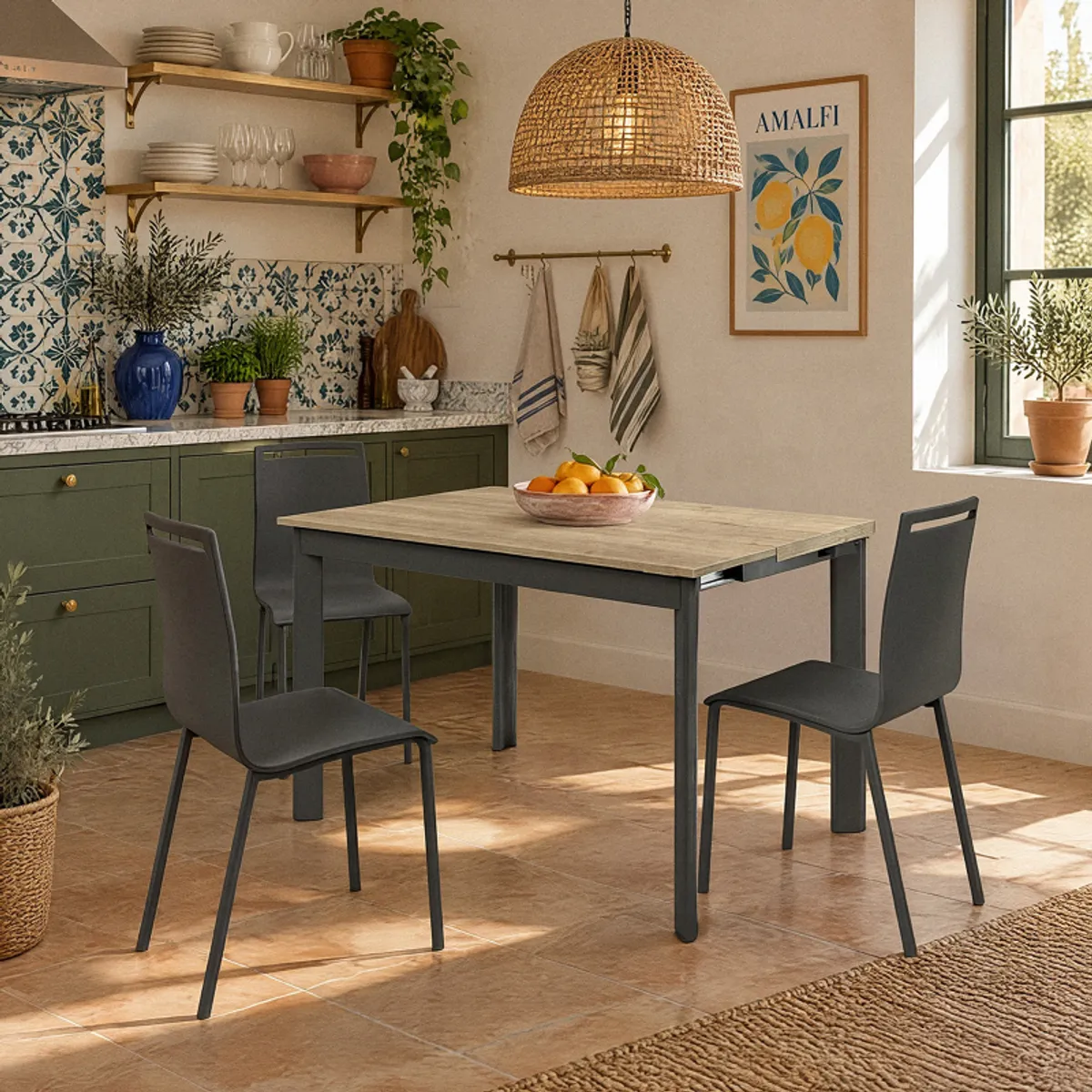Poker Minor - Table petit espace extensible en stratifié — vue 3
