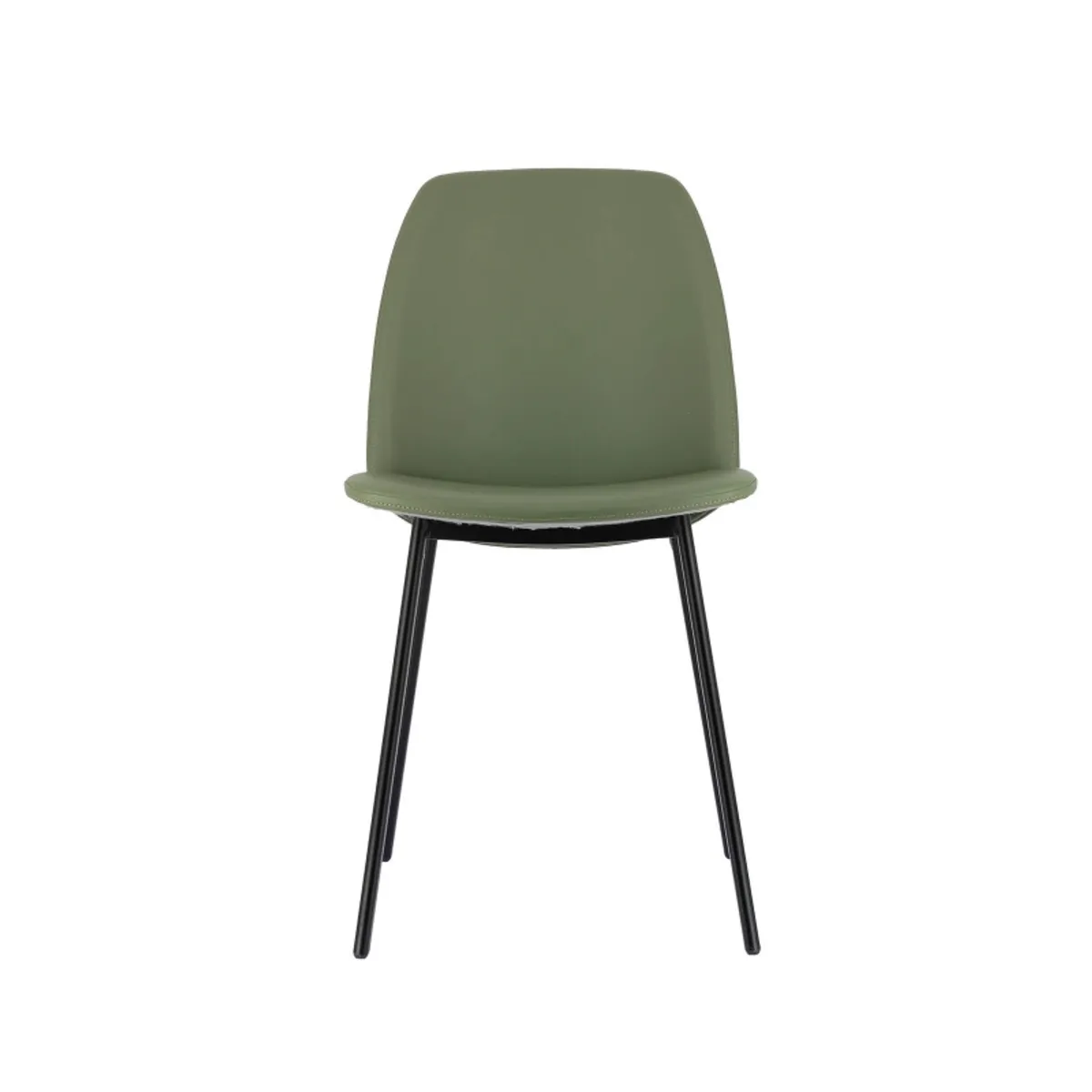 Olivia - Chaise tendance rembourrée en simili avec pieds en métal — vue 5
