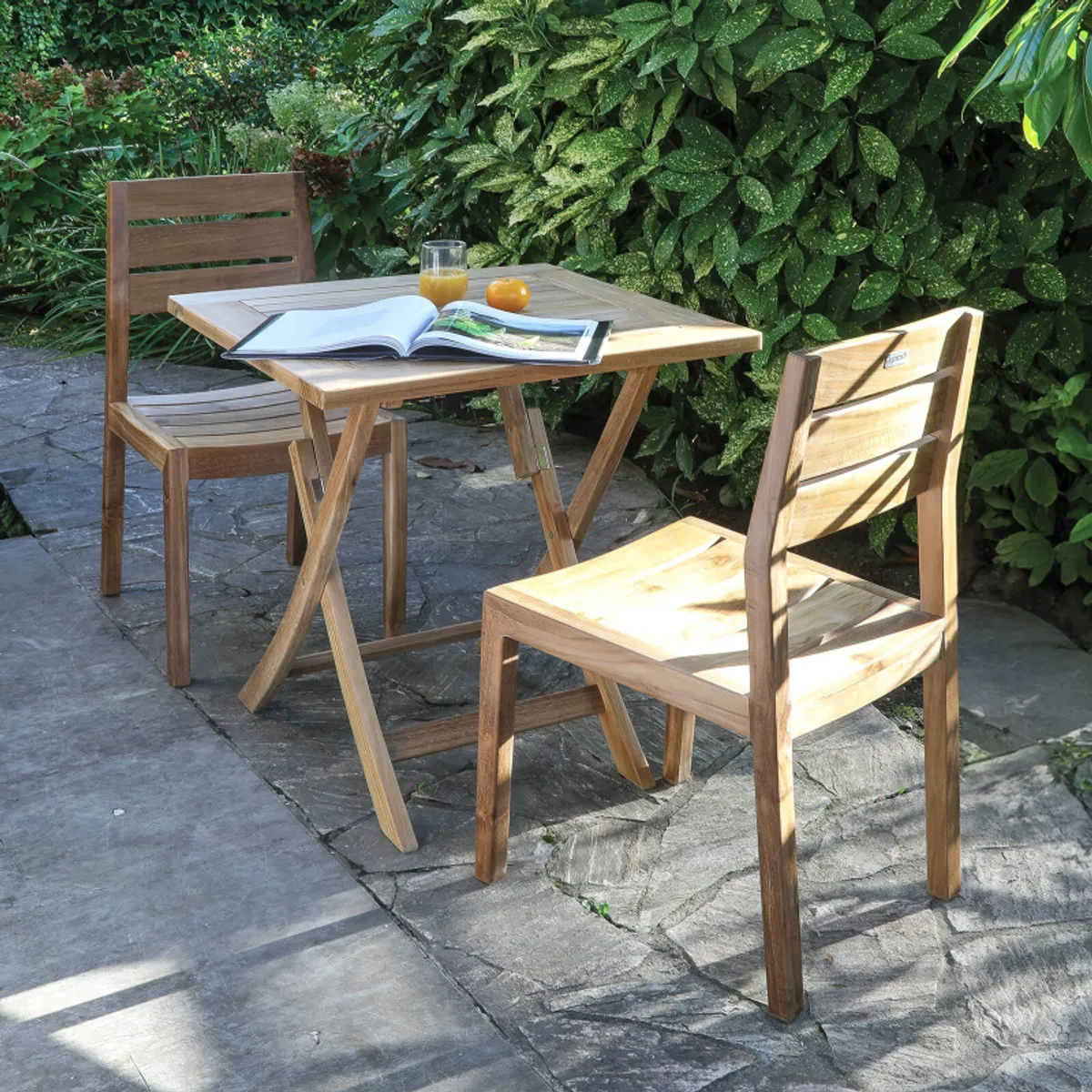 ODA - Chaise de jardin en teck massif — vue 5