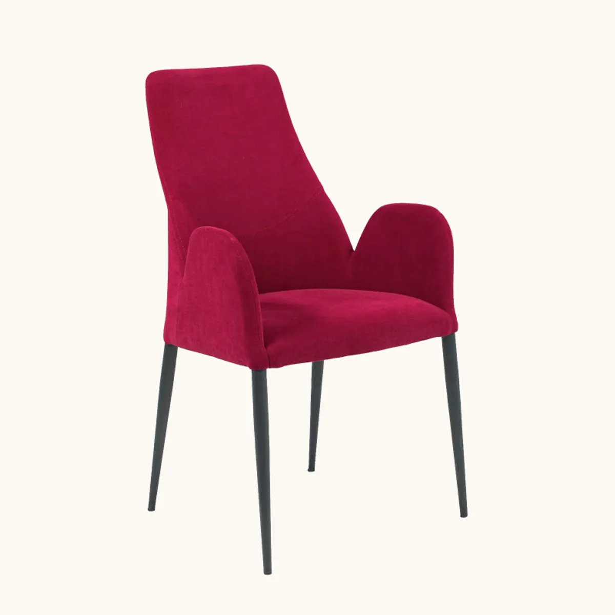Bridge Mathilde - Fauteuil de salle à manger en tissu et métal