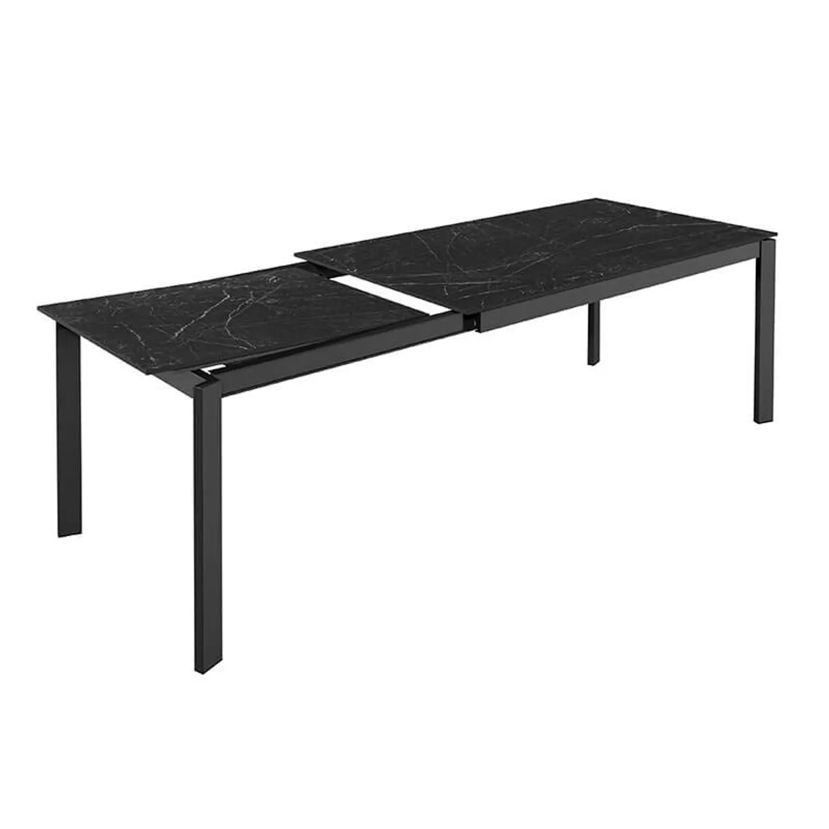 Lotus - Table extensible en Dekton avec pieds en métal — vue 3