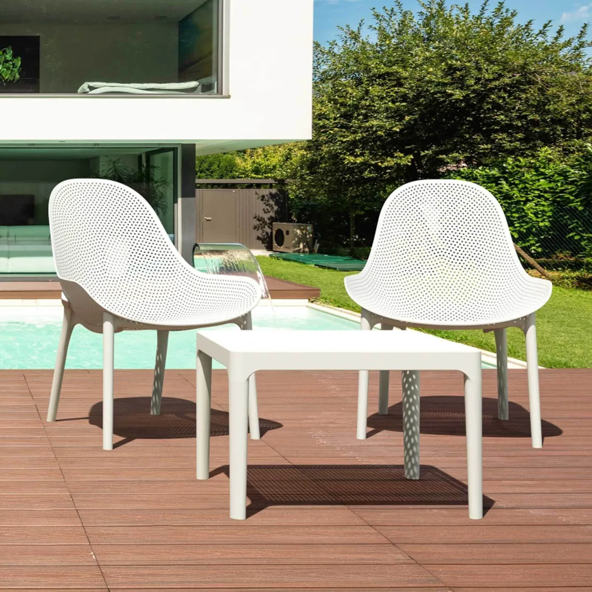 Sky Side - Table basse de jardin rectangulaire en résine — vue 3