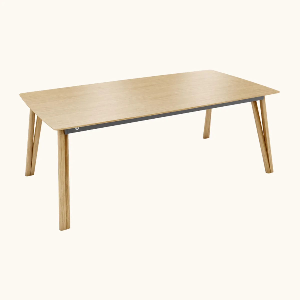 Rennes Mobitec® - Table moderne en bois massif pieds épingle