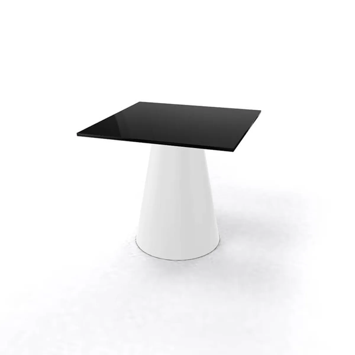 Roller H55 - Table d'appoint carrée design italien à pied central — vue 5