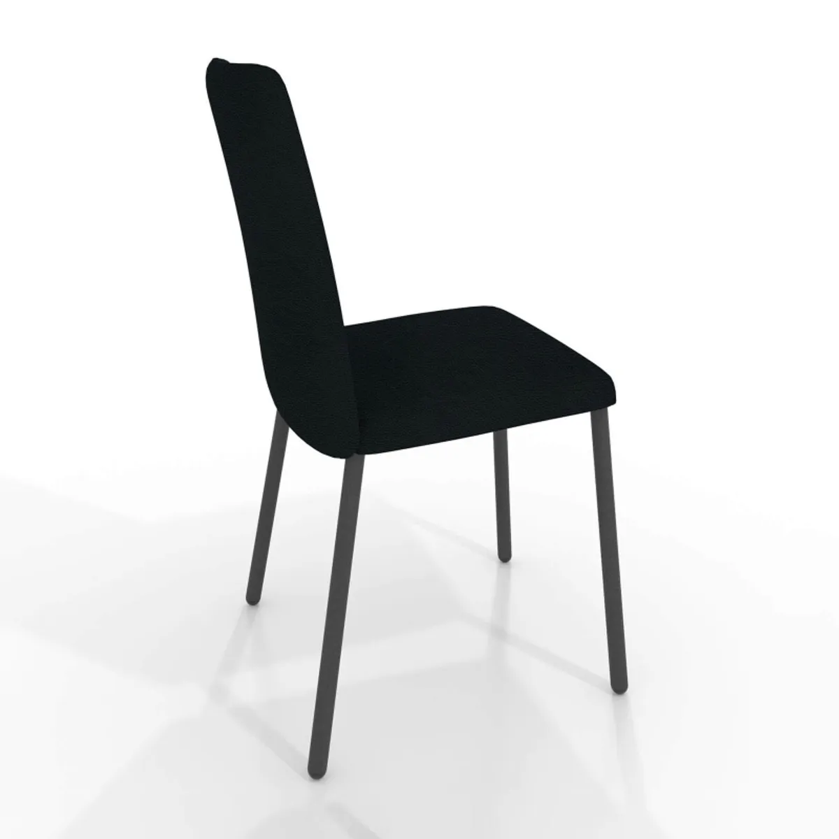 Pierrot - Chaise intemporelle rembourrée en simili avec pieds en métal — vue 5