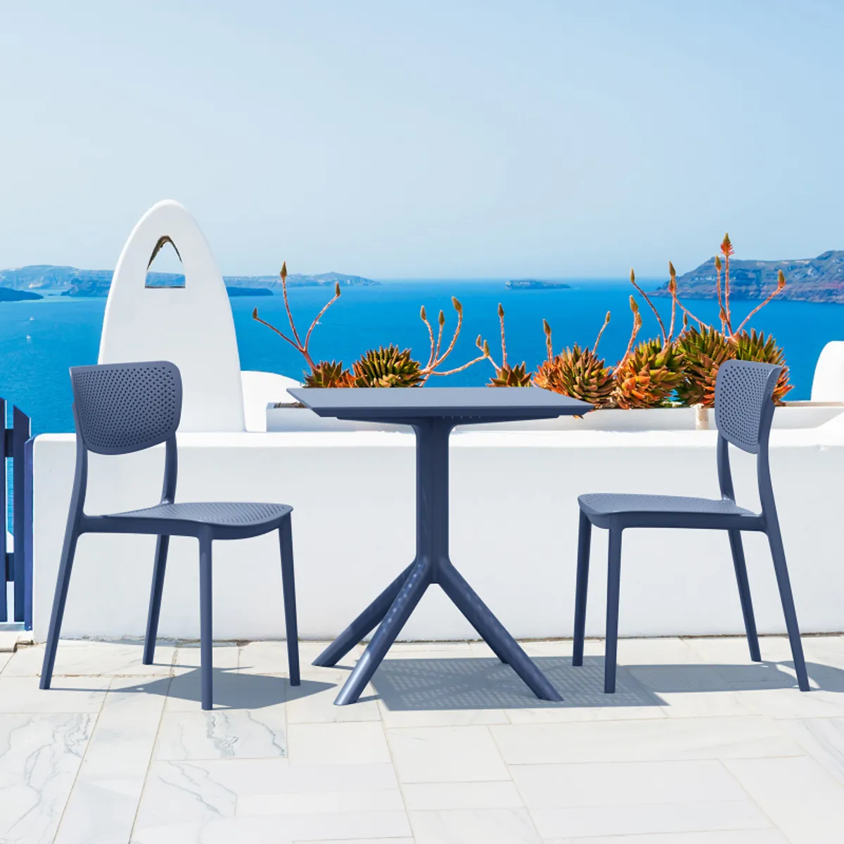 Sky - Petite table de jardin carrée en résine — vue 5