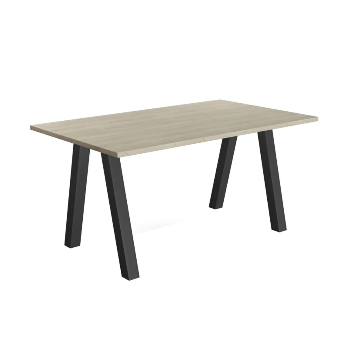 Veneto - Table moderne rectangulaire en stratifié avec pieds obliques — vue 5