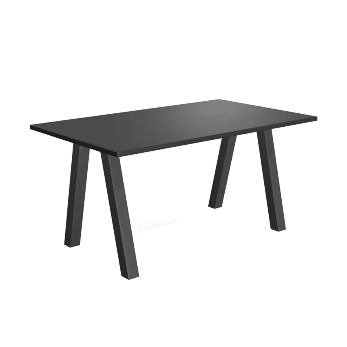 Veneto - Table moderne rectangulaire en stratifié avec pieds obliques — vue 4