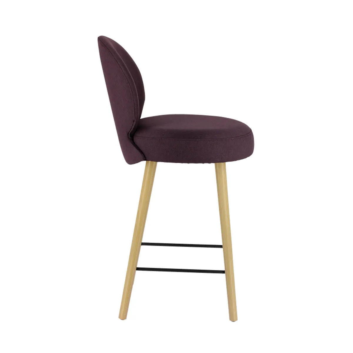 Severus - Tabouret snack cosy en tissu avec pieds en bois — vue 5
