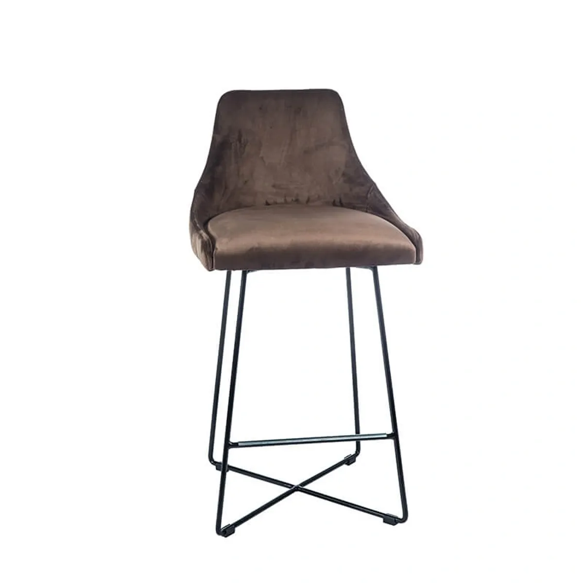 BarLars line - Tabouret snack moderne en métal et tissu