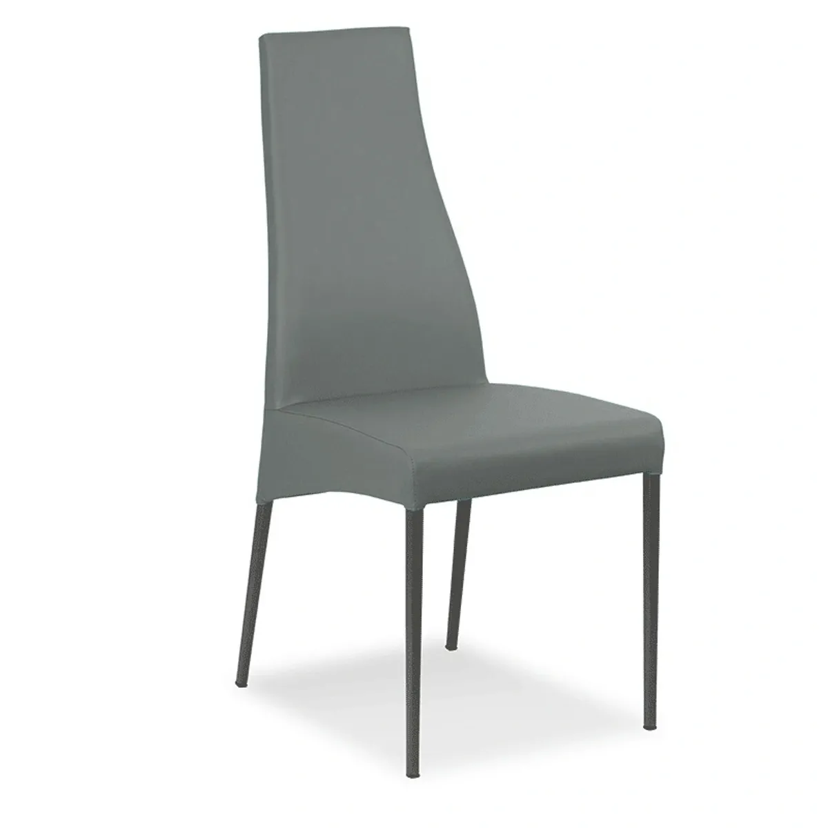 Carla - Chaise en cuir de salle à manger italienne