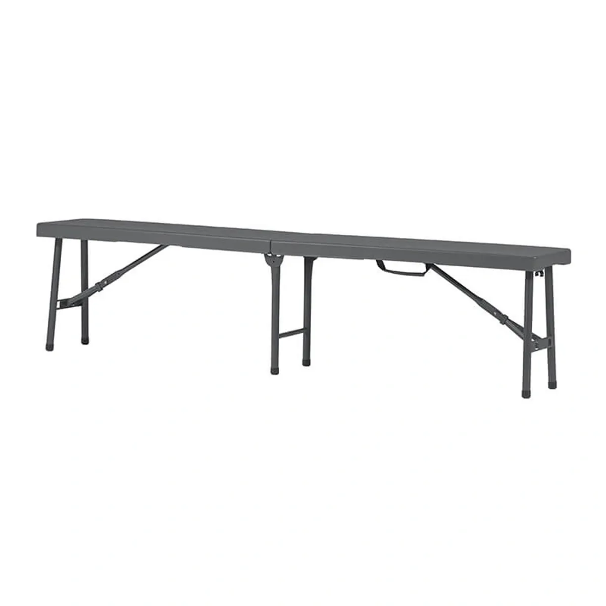 Sharpbench - Banc pliant en plastique et métal gris foncé