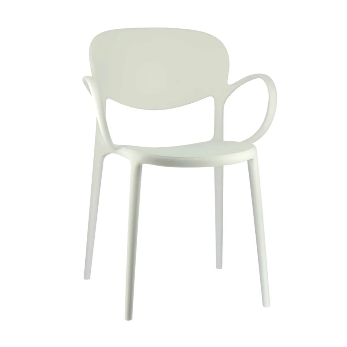 Abby Connubia® - Fauteuil italien empilable en polypropylène recyclé — vue 3