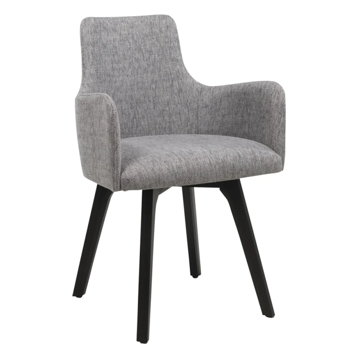 Anders - Fauteuil cocooning en tissu et pieds bois