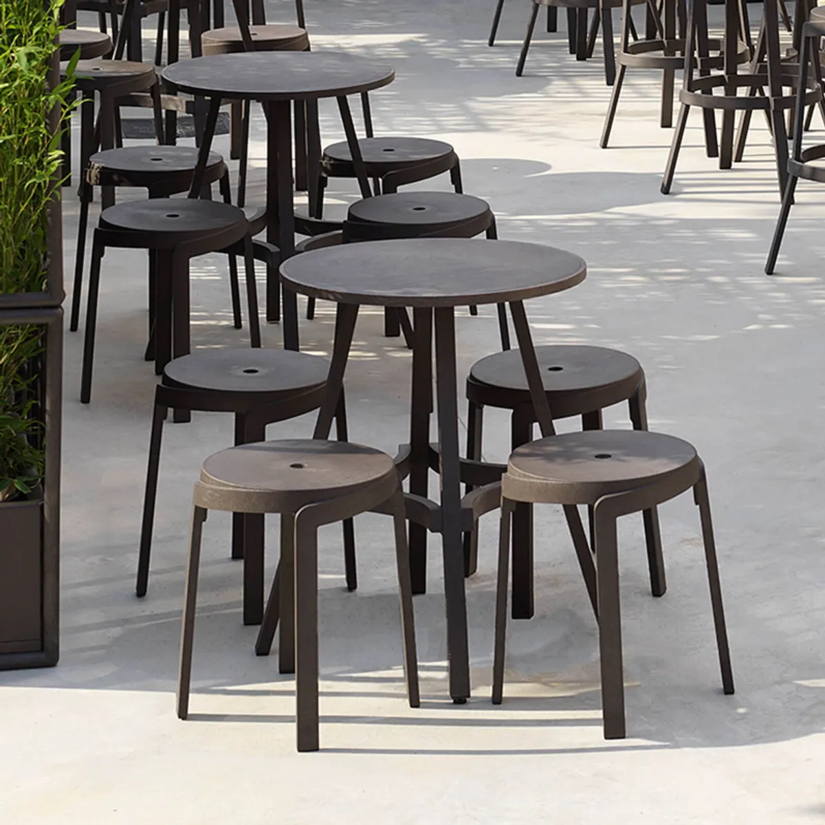 Stack mini - Tabouret bas de jardin recyclé empilable — vue 4
