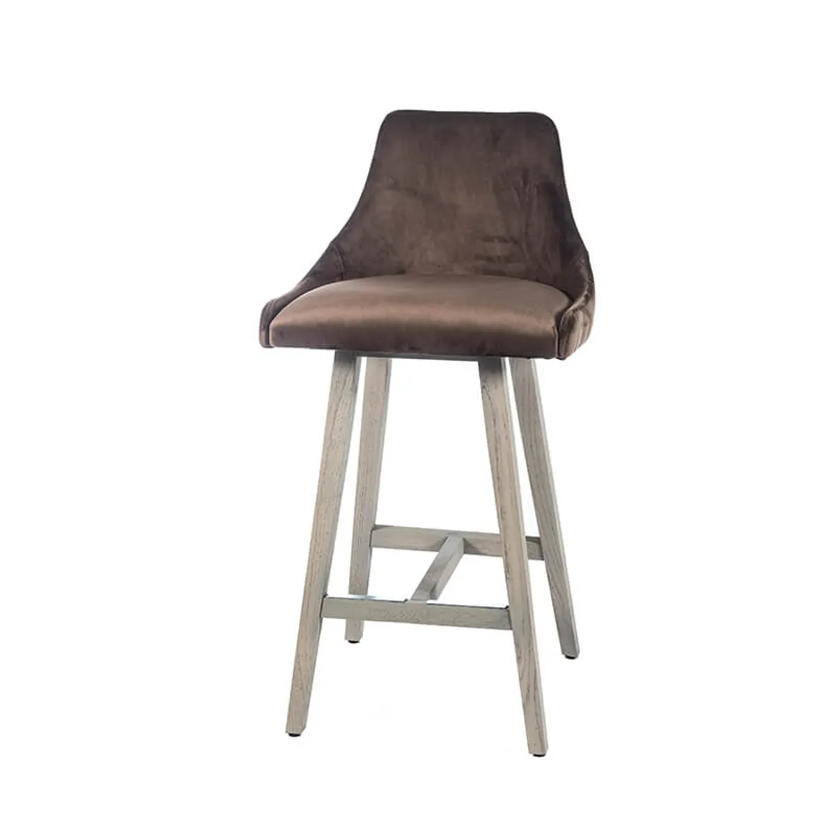 BarLars line - Tabouret snack moderne coque tissu dos matelassé — vue 4