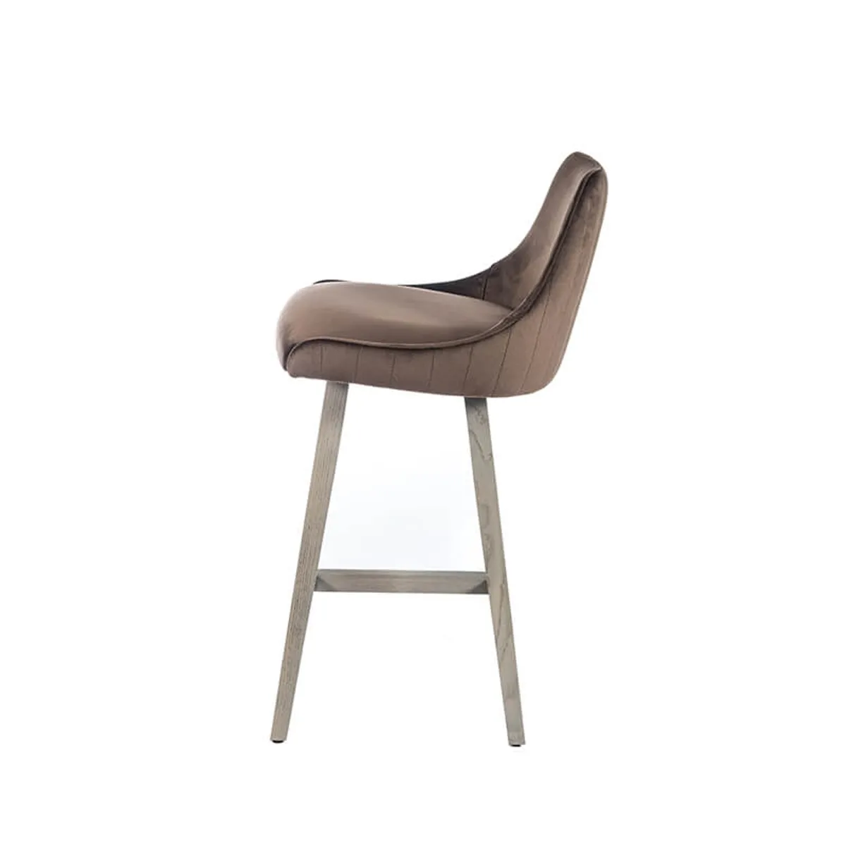 BarLars line - Tabouret snack moderne coque tissu dos matelassé — vue 5