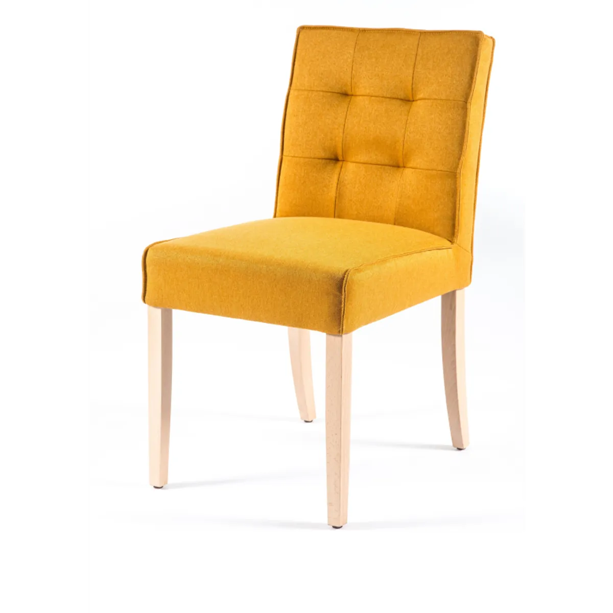 Carpe 2 - Chaise matelassée en tissu et bois — vue 5