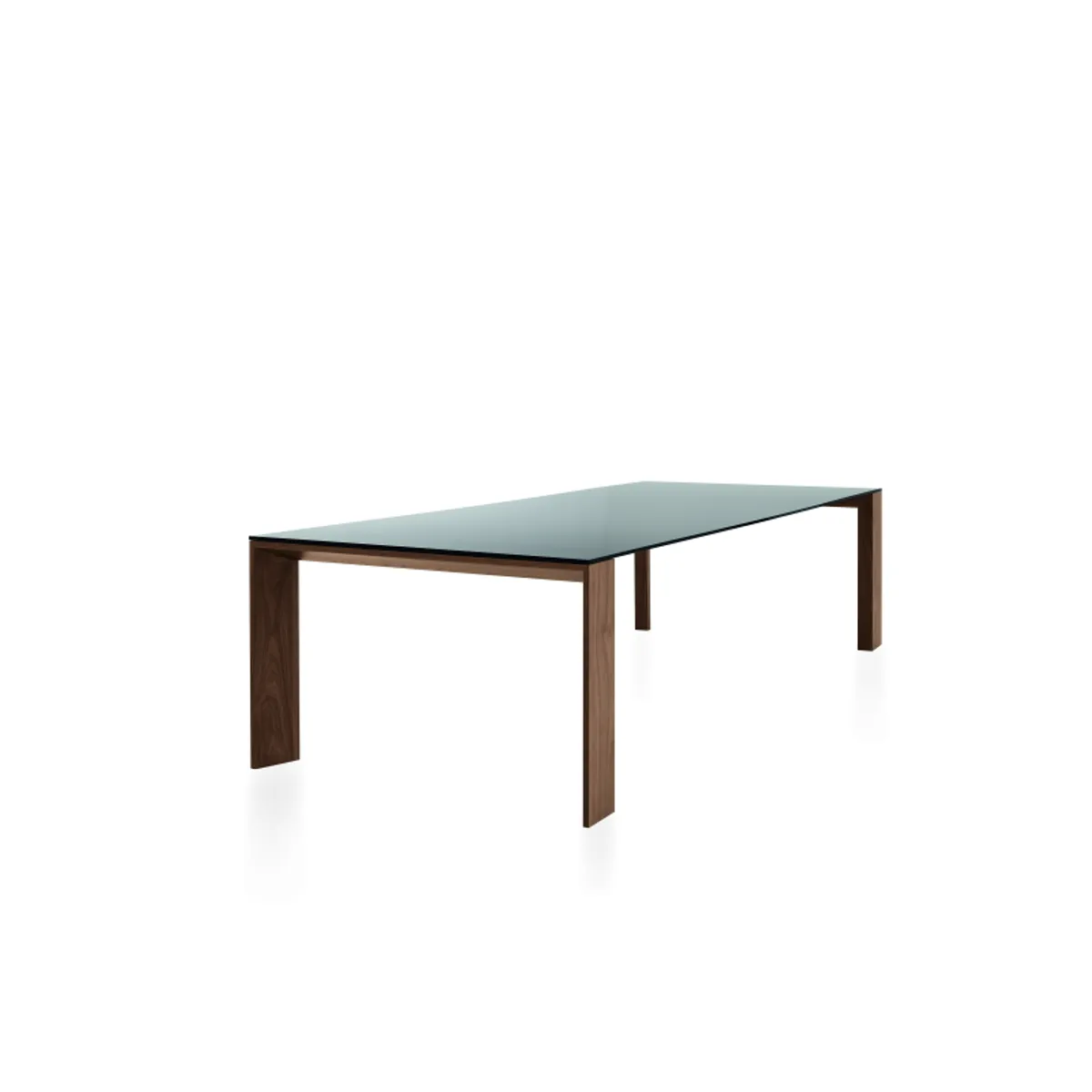 Toronto Sovet® - Table design rectangulaire en verre piétement bois — vue 5