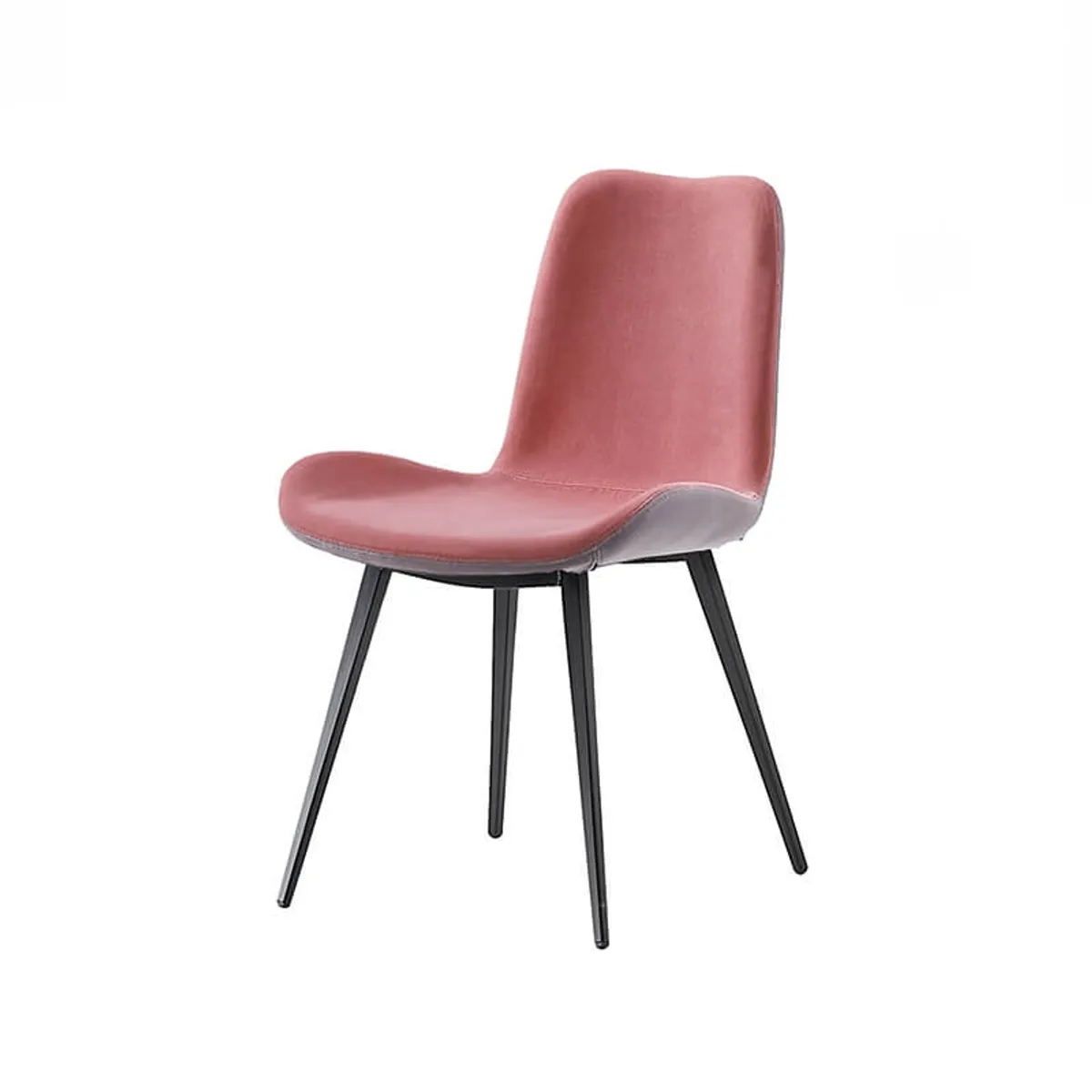 Dalia Midj® - Chaise moderne bicolore en tissu et pieds en métal — vue 3