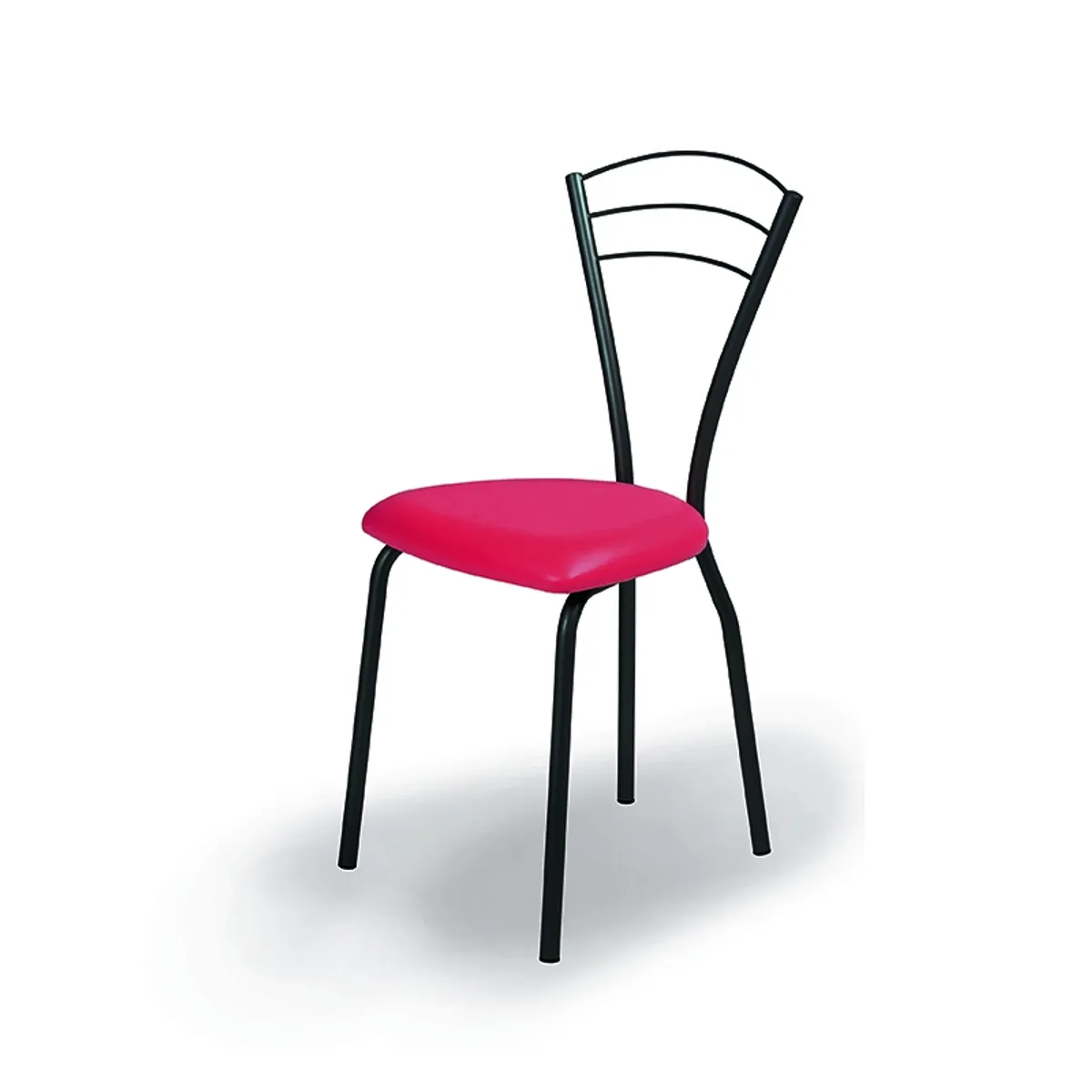 Rebecca - Chaise contemporaine française en métal avec assise rembourrée — vue 3