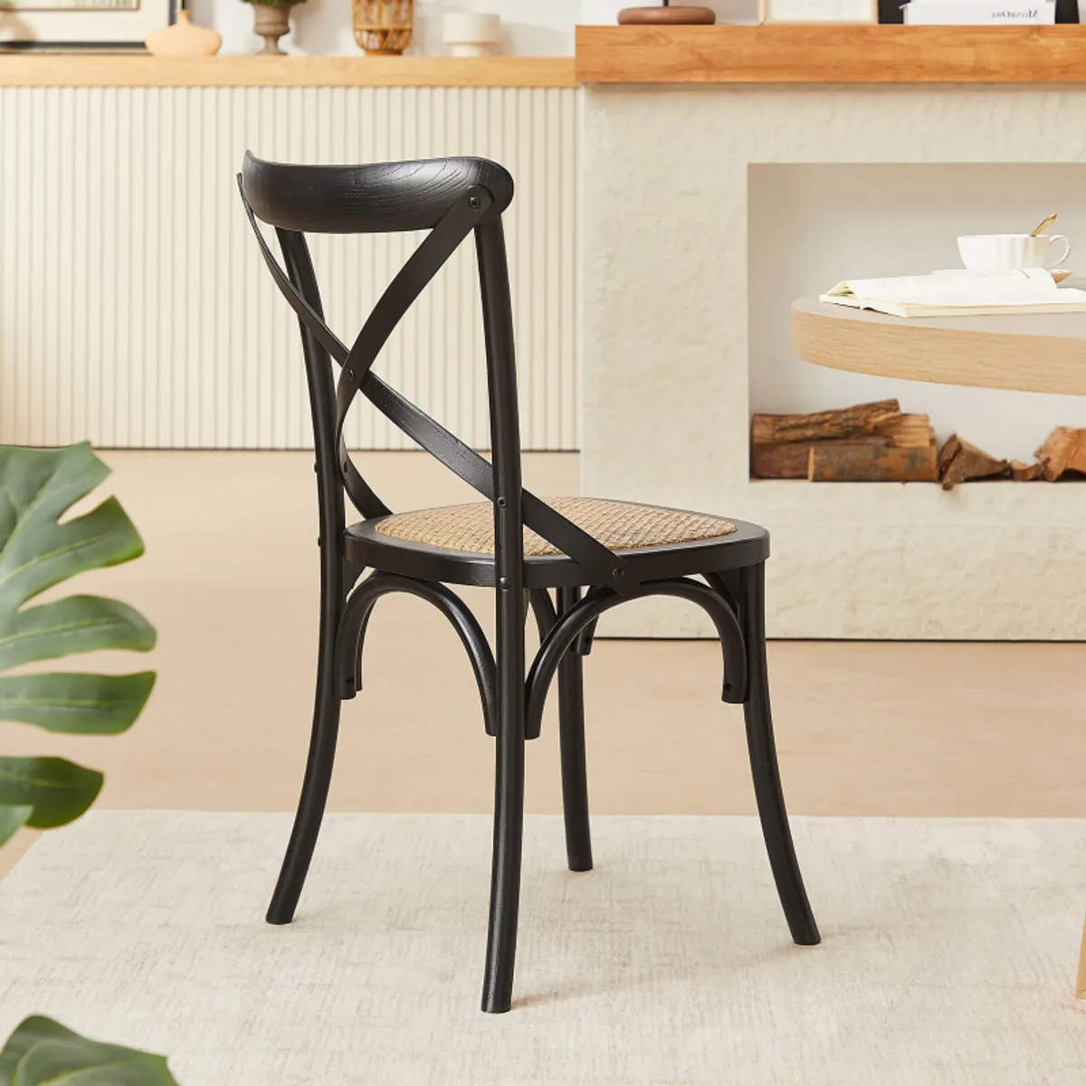 Cabaret - Chaise style bistrot en bois — vue 4