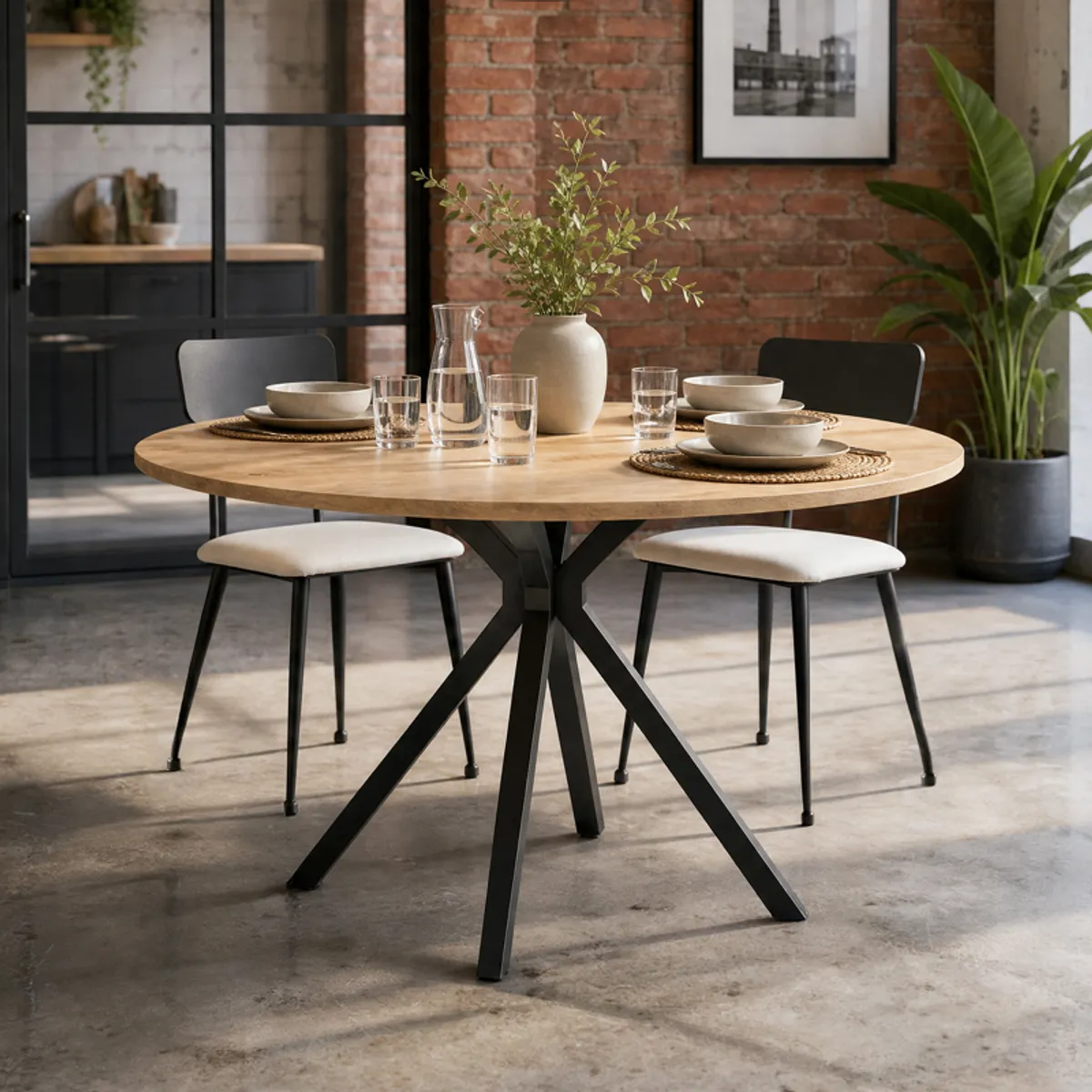 Lanuza - Chaise en métal rembourrée pour salle à manger — vue 4