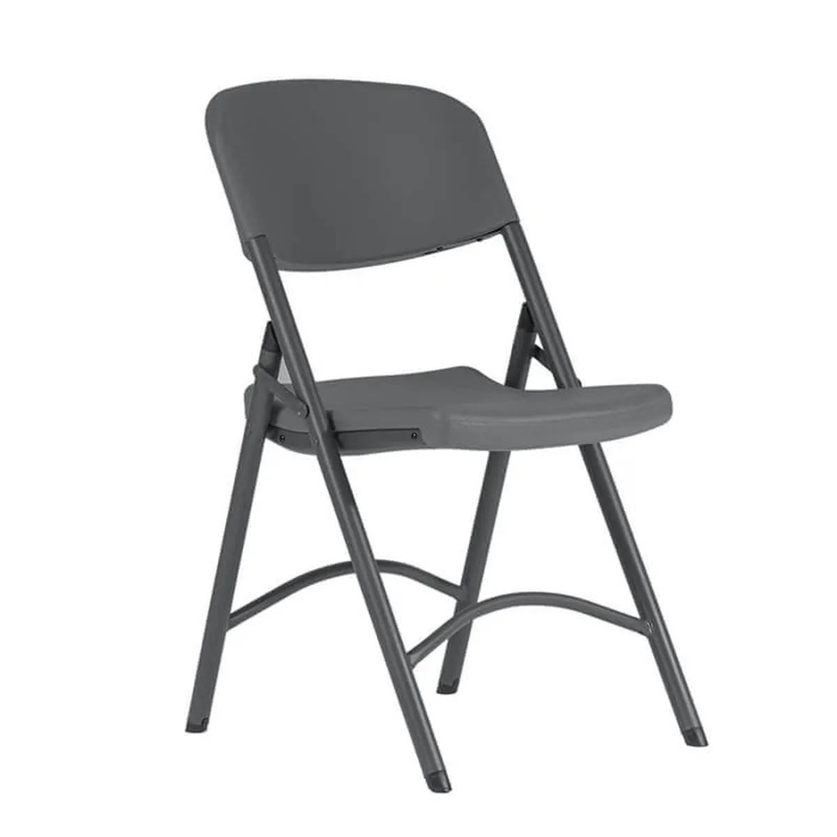 Norman - Chaise pliante en polyéthylène gris foncé