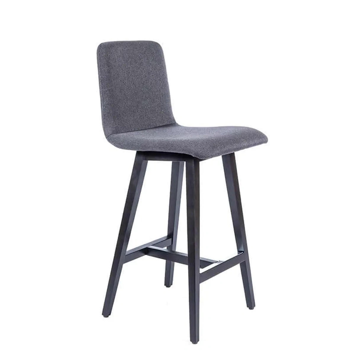 BarPlaza - Tabouret snack style scandinave en tissu et pieds bois