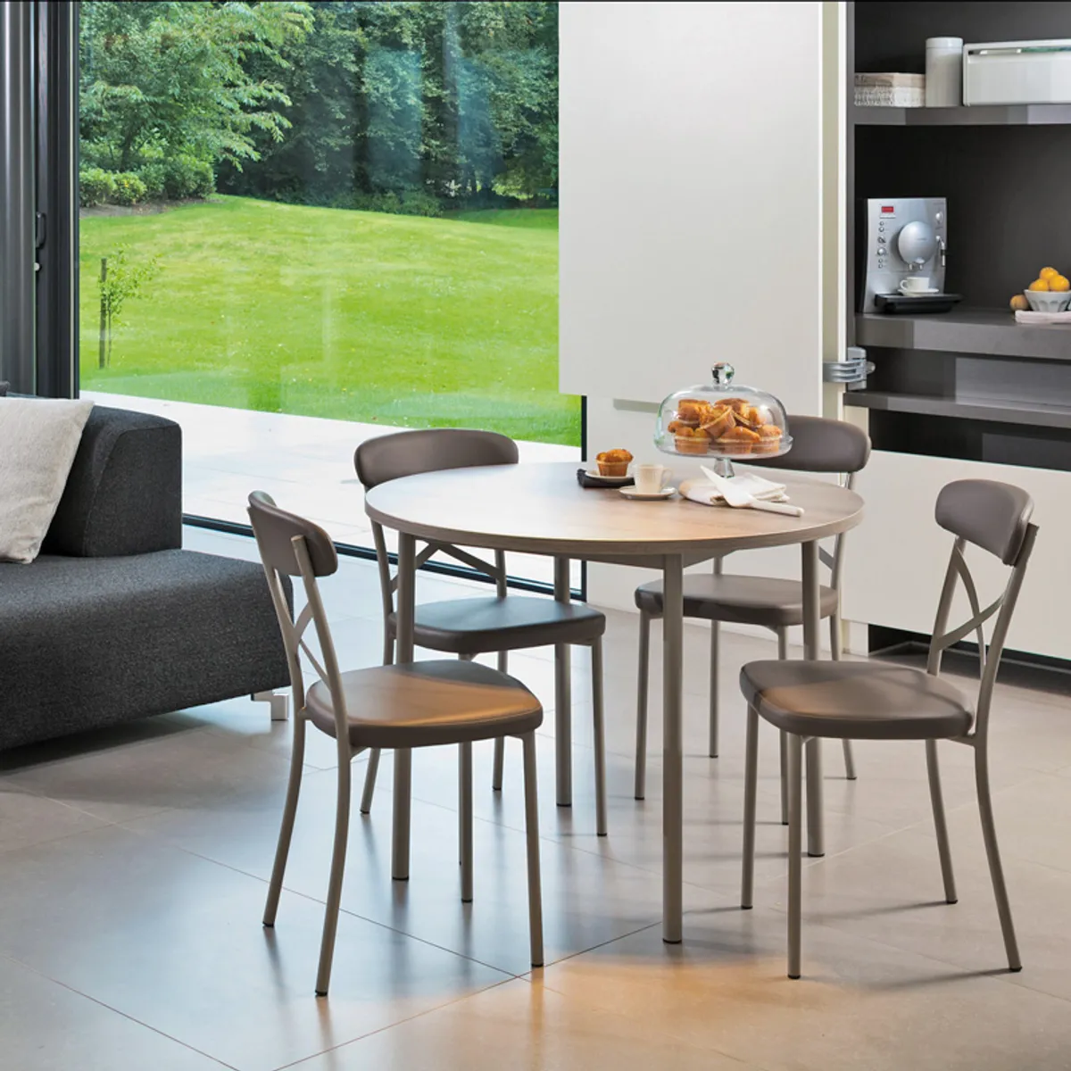 Lustra - Table de cuisine ronde en stratifié — vue 3