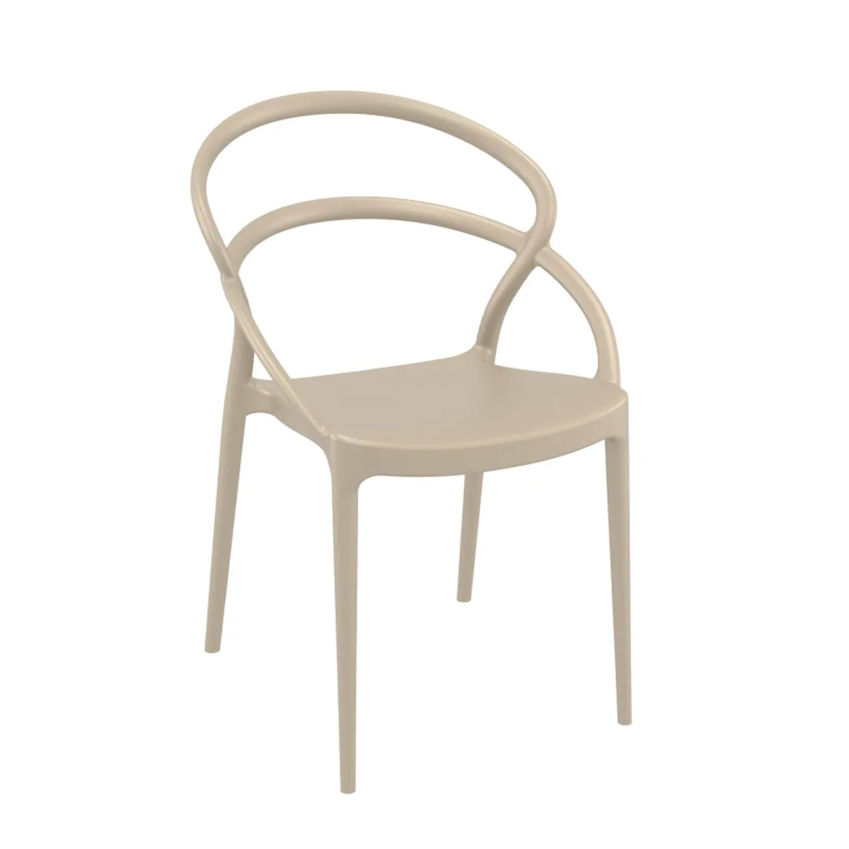 Pia - Chaise tendance empilable en polypropylène — vue 3