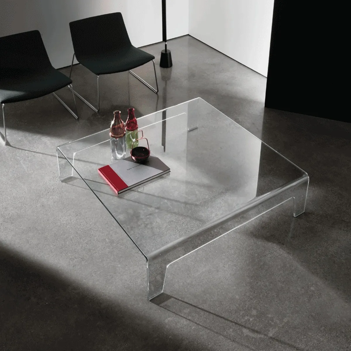 Frog Sovet® - Table basse design carrée en verre — vue 3
