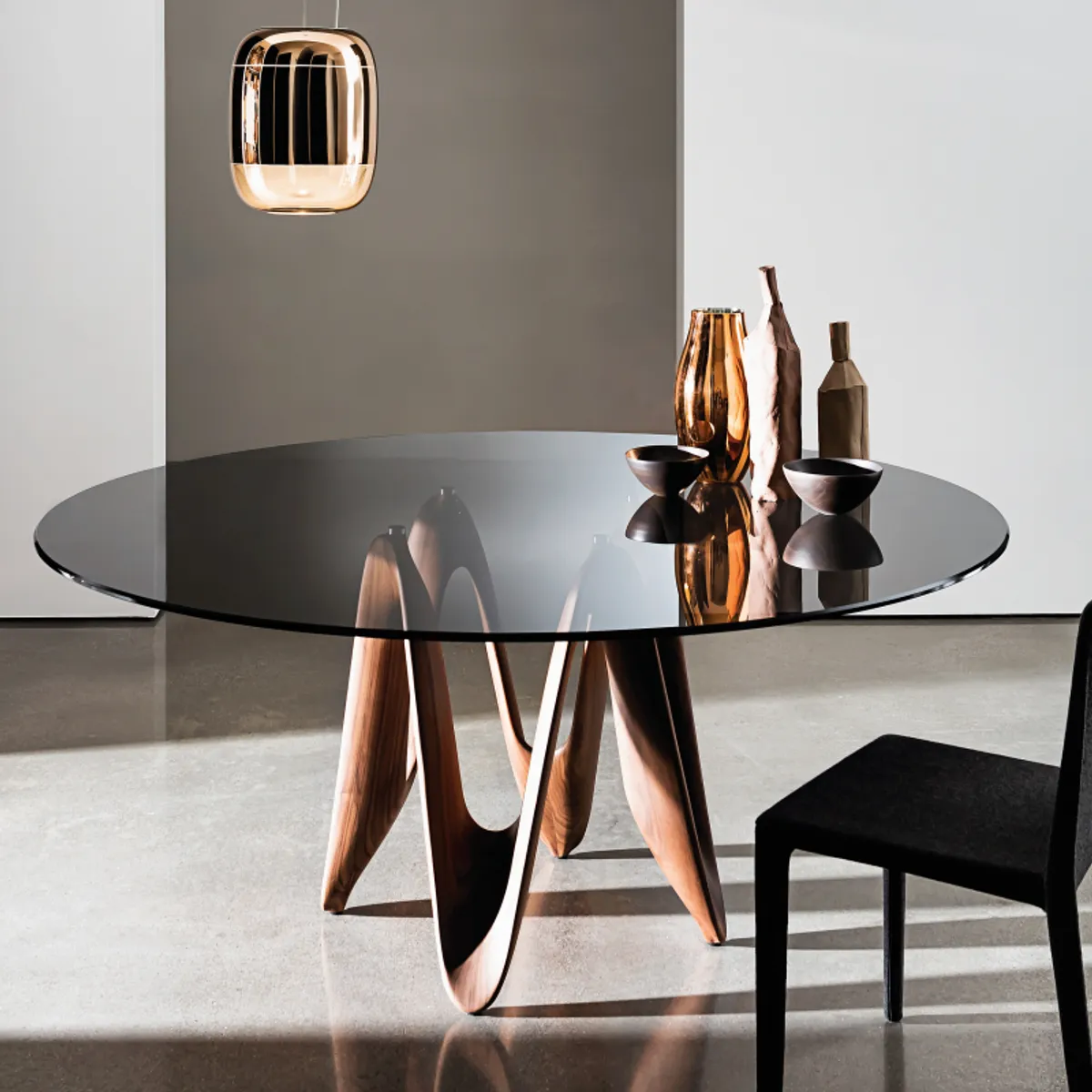 Lambda Sovet® - Table ronde design en verre