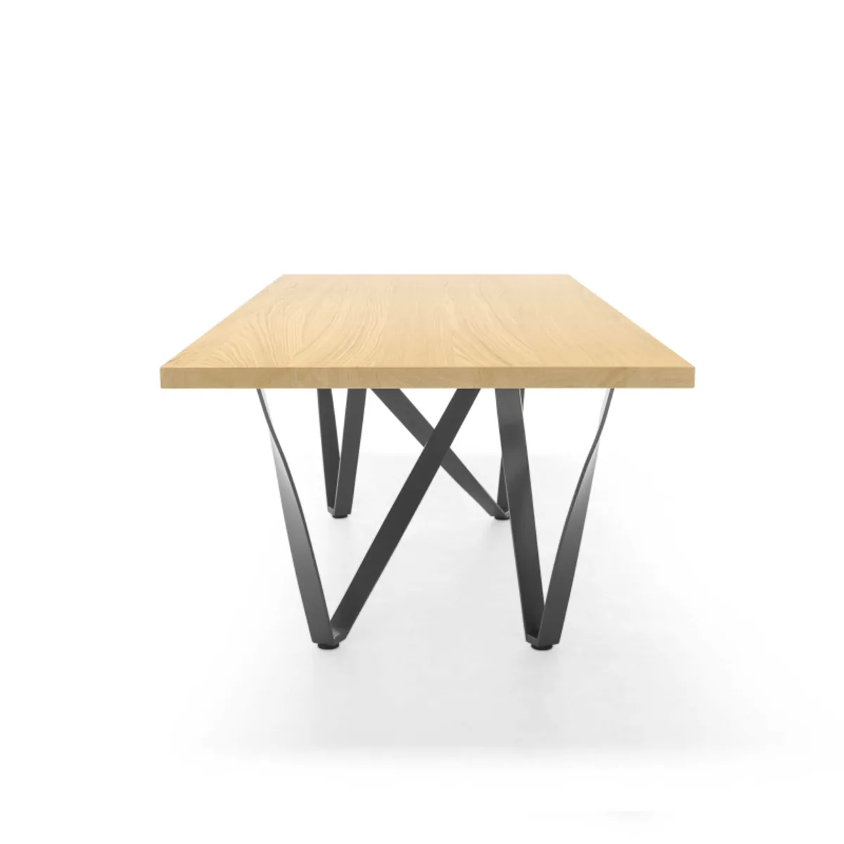 Wave - Table design extensible avec pied en métal — vue 5