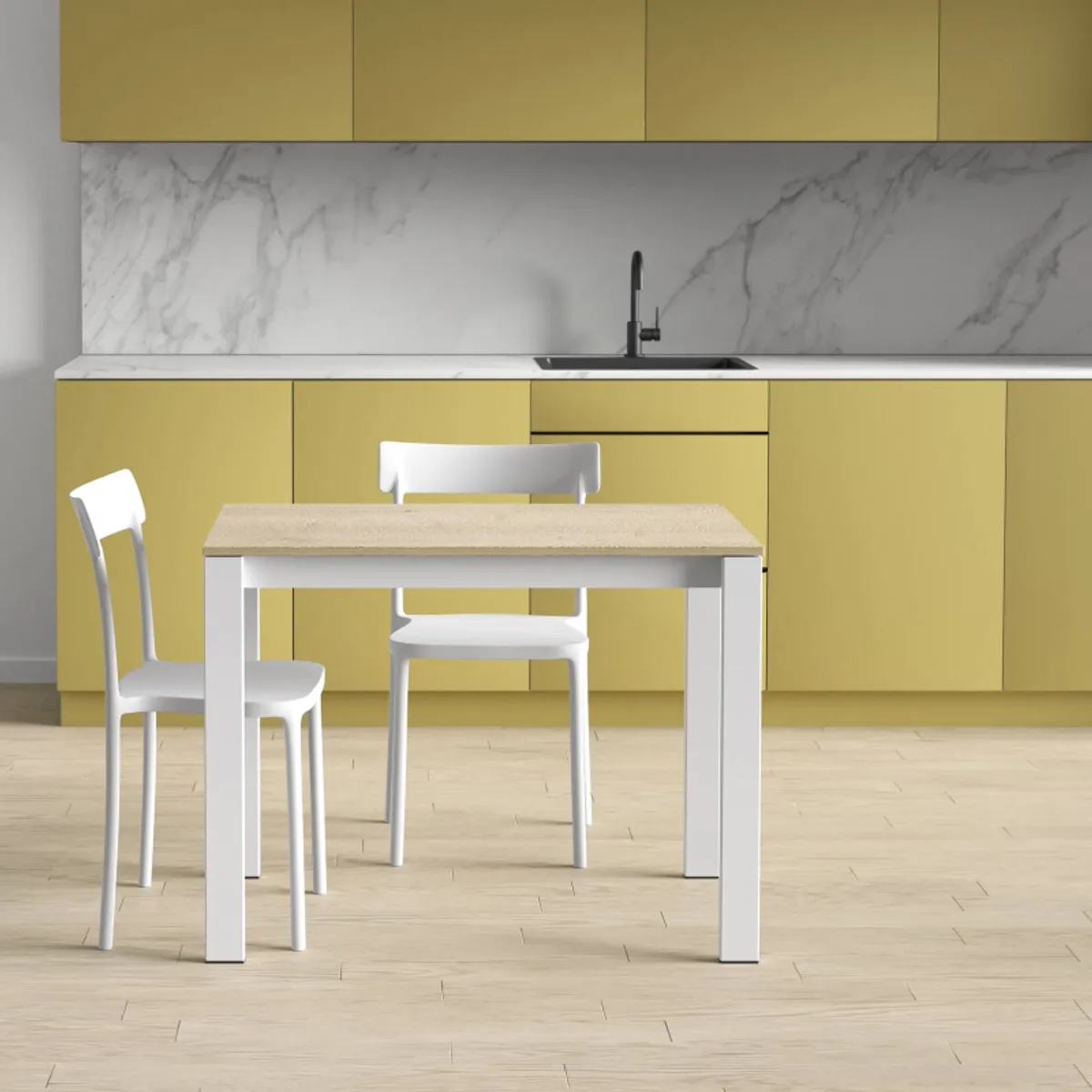 Puzzle - Table de cuisine extensible en stratifié — vue 3