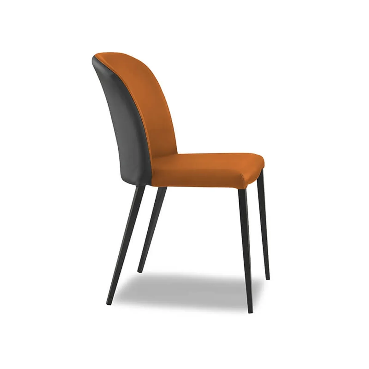 Julie - Chaise en tissu bicolore avec pieds métal — vue 3