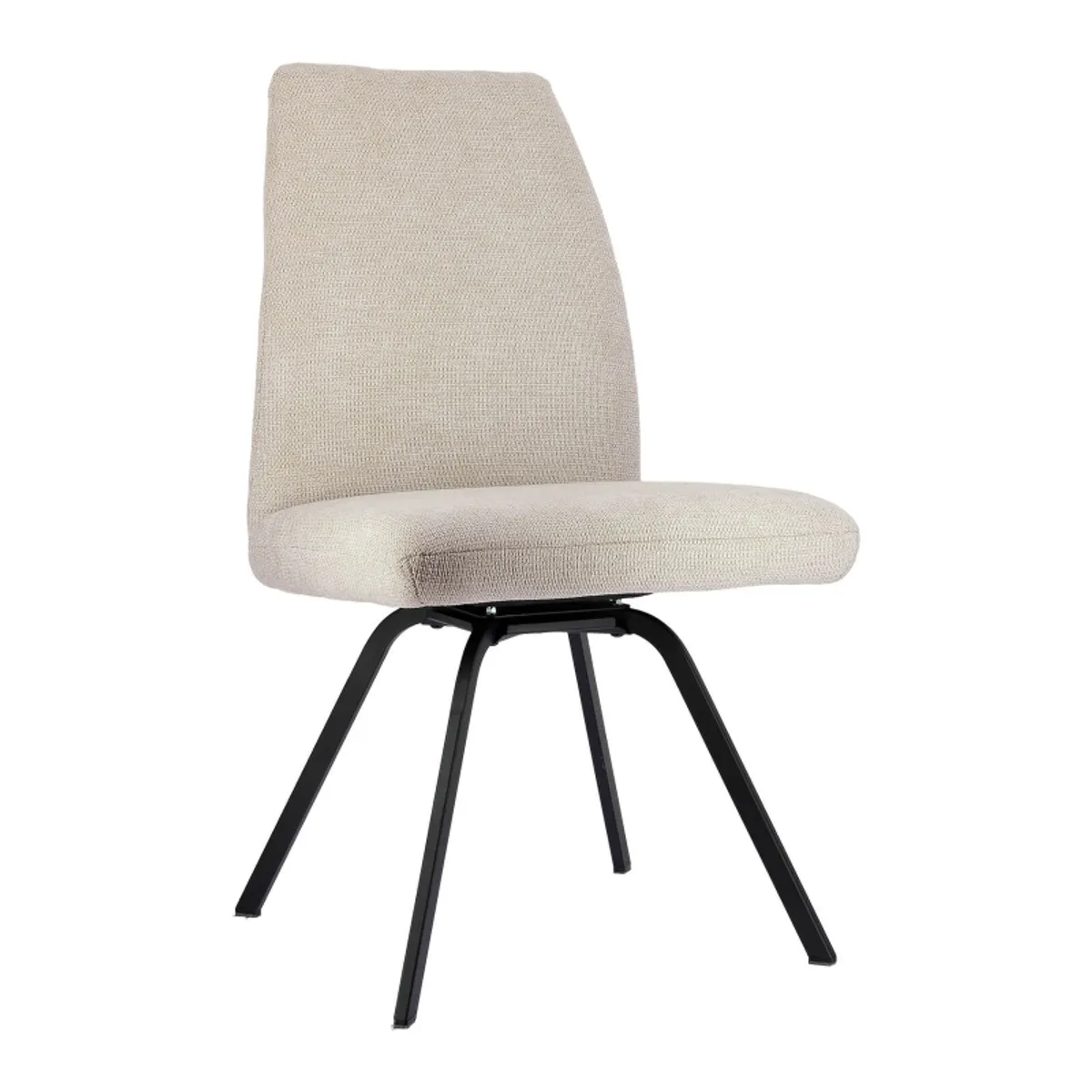 Gabin - Chaise confortable en tissu avec dossier inclinable et pieds en métal — vue 3