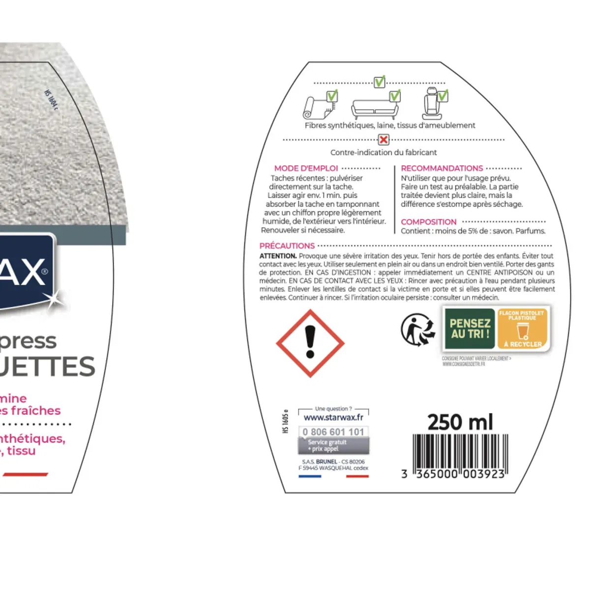 Détachant express Starwax® - Détachant pour tissus d'ameublement 250 ml — vue 3