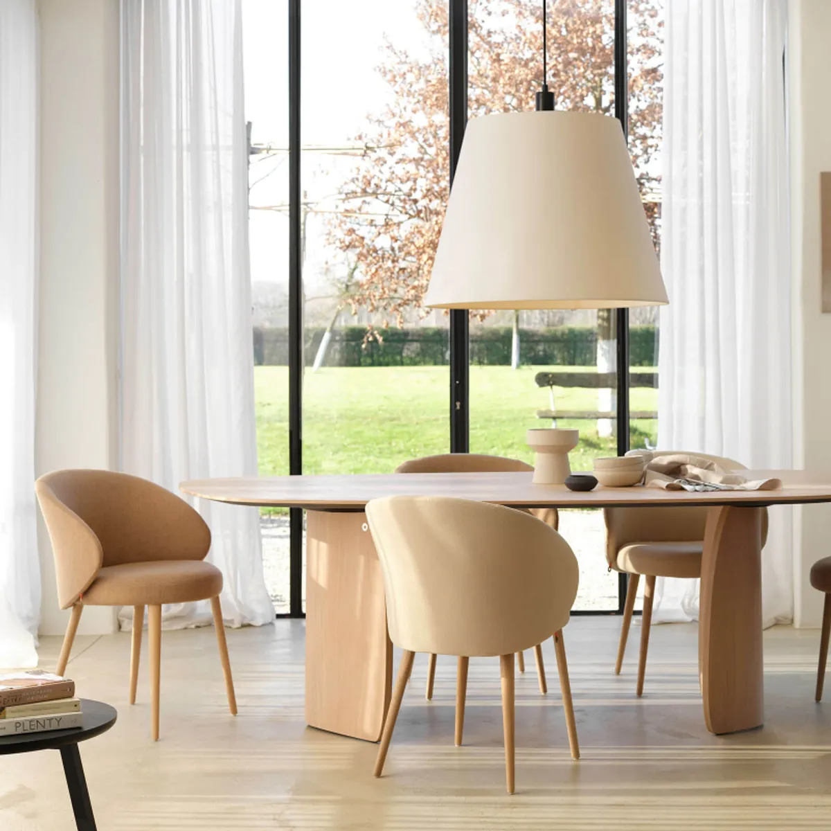 Neo Mobitec ® - Fauteuil cosy confortable en tissu et pieds bois — vue 3