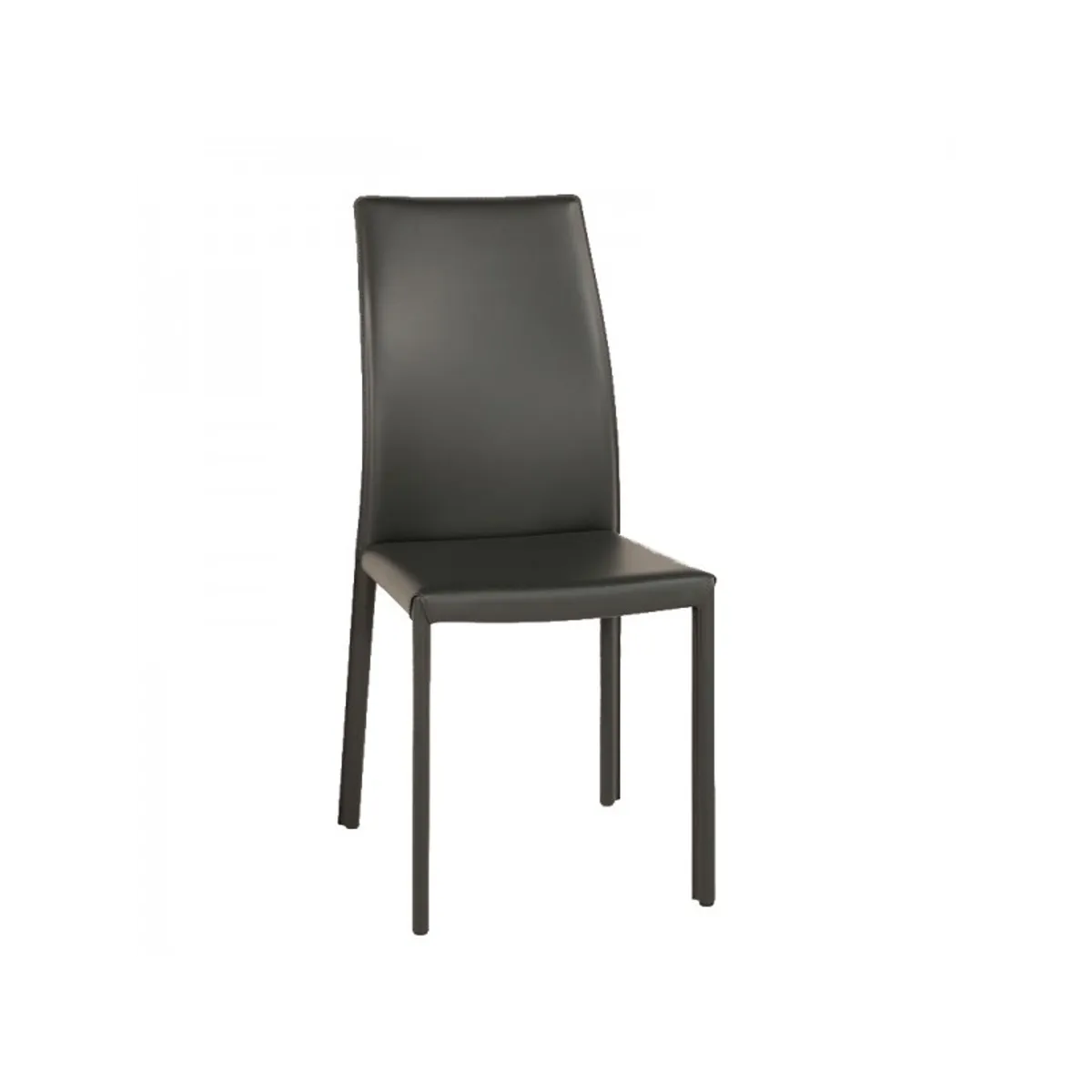 Giada - Chaise de salle à manger en croûte de cuir — vue 3