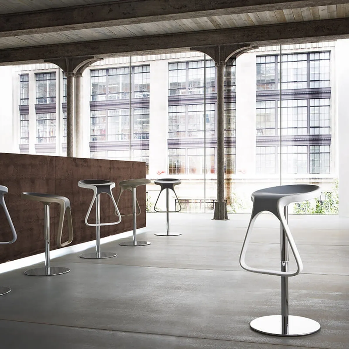 Octo - Tabouret design italien pivotant — vue 3
