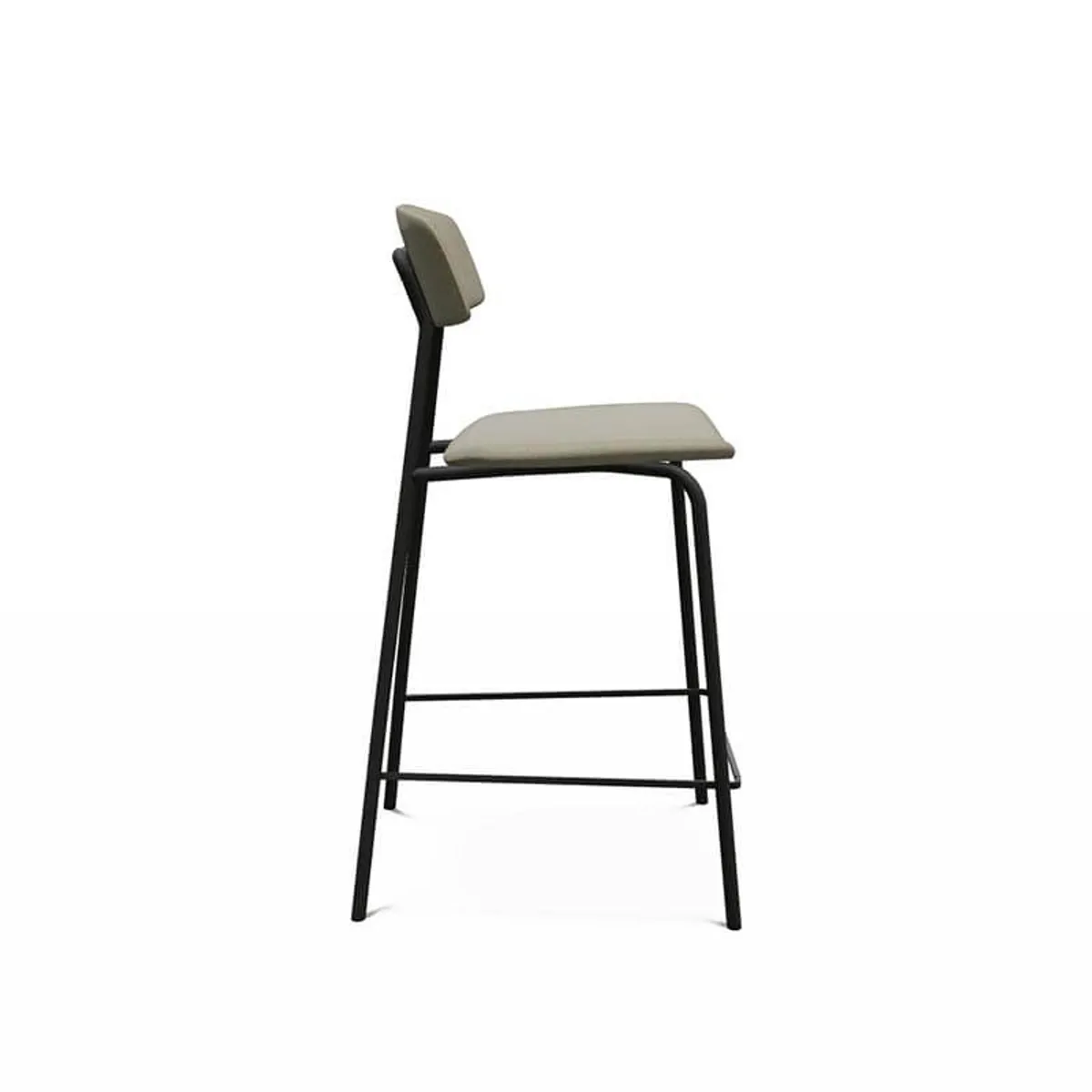 Lazio - Tabouret snack de style vintage en tissu fabriqué en Belgique — vue 3
