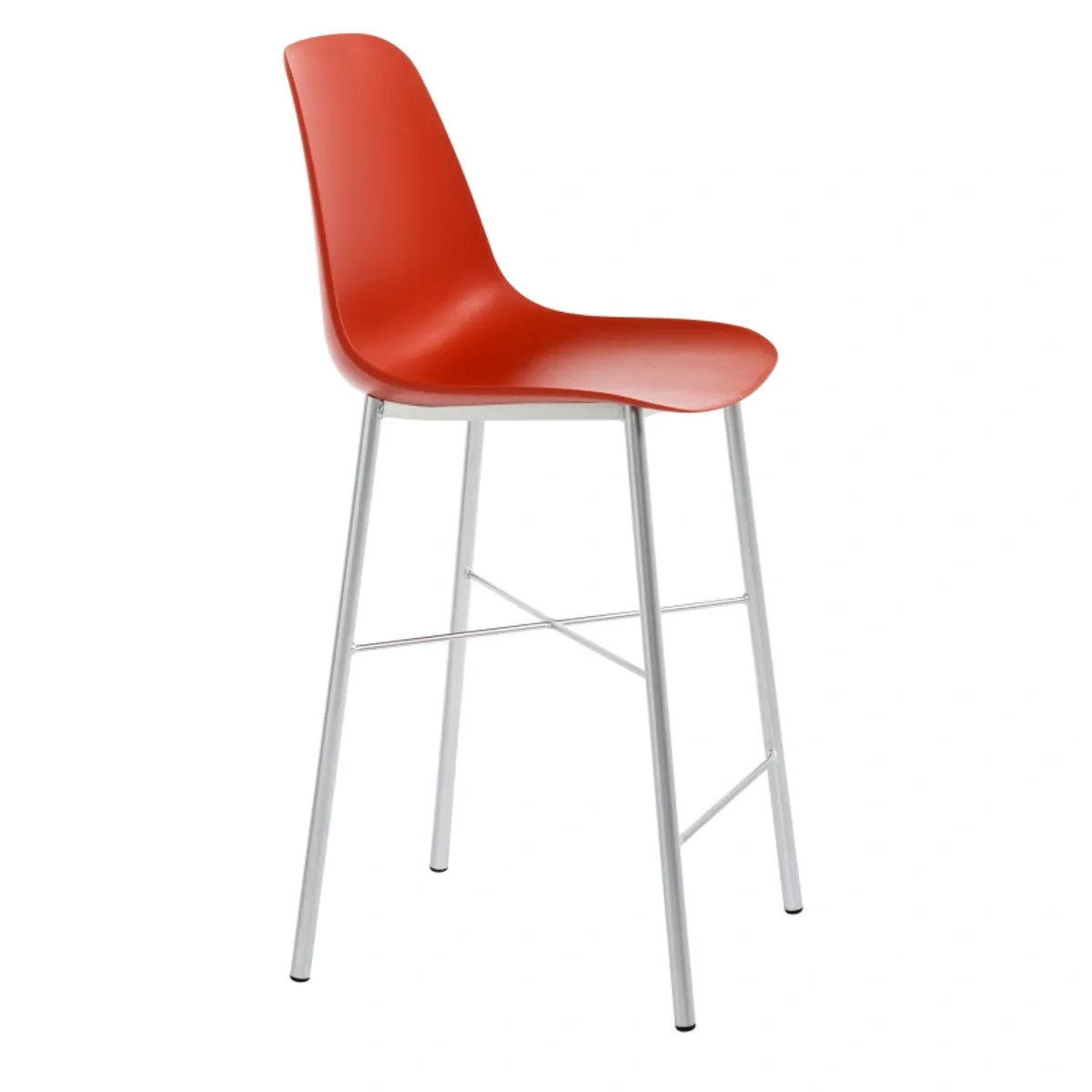 Cloe - Tabouret snack moderne en polypropylène et métal